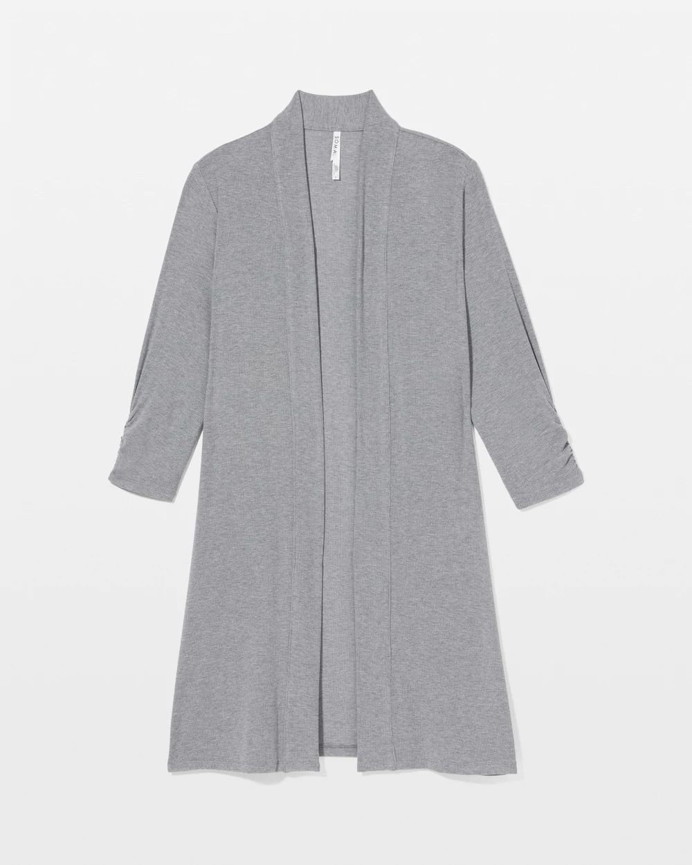 Rib Long-Sleeve Pajama Cardigan | Soma